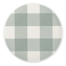 Gingham checks plaid light sage green