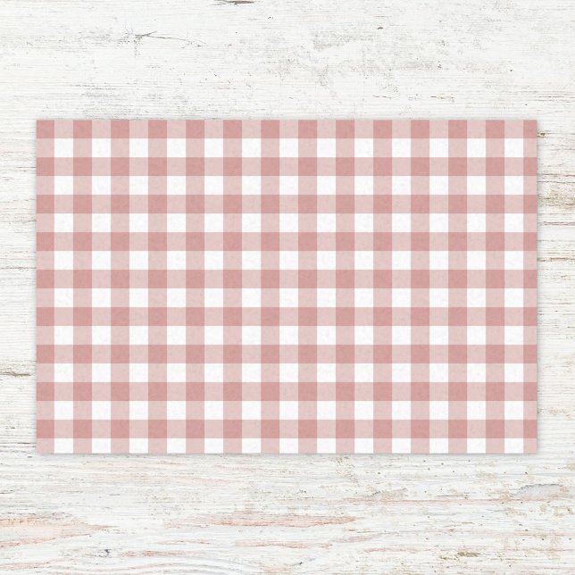 Gingham Chequered Patten in Pastel Colours Tissue Paper (In situ)