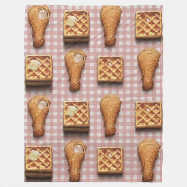 gingham chicken waffles blanket (Front)