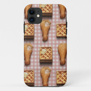 gingham chicken waffles iPhone 11 case