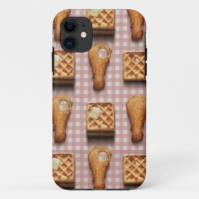 gingham chicken waffles Case-Mate iPhone case (Back)
