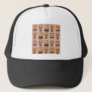 gingham chicken waffles trucker hat