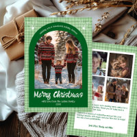 Gingham Christmas Green Custom Arch 5 Photo