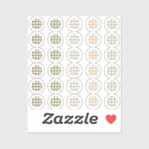 Gingham circles for planner/journals