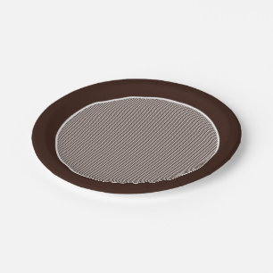 Gingham-Dark Brown-Paper Plates