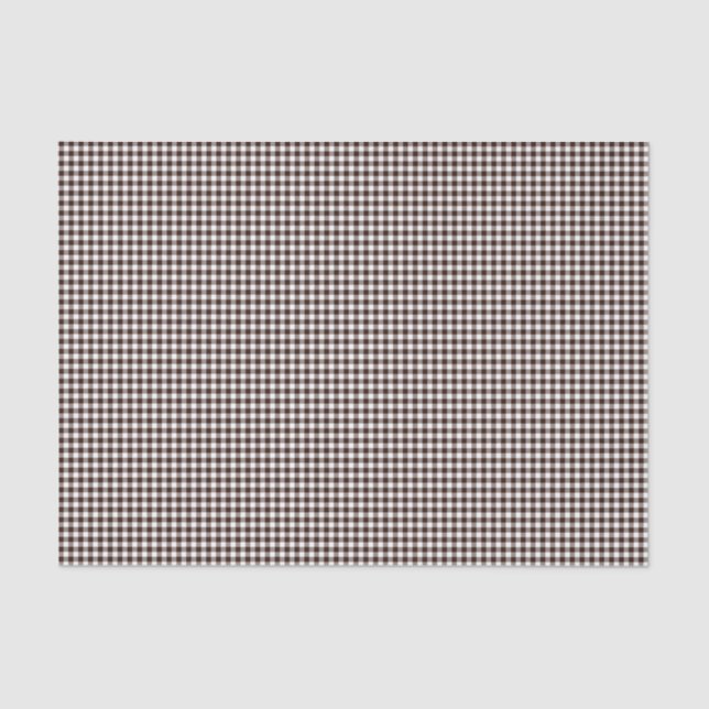 Gingham-Dark-Brown-Tissue Wrapping Paper (Front)