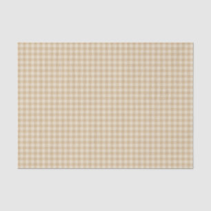 Gingham Elegant Cream Pattern Tissue Paper