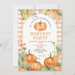Gingham Fall Festival Invitation Harvest Party