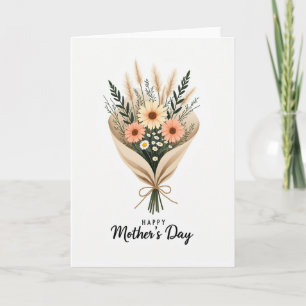 Gingham Floral Arrangement Card