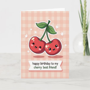 Gingham Fruit Birthday Card