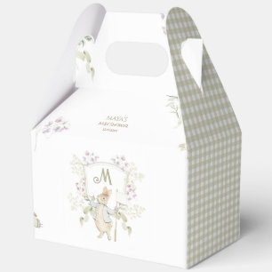 Gingham Gender Neutral Peter the Rabbit Baby Showe Favour Box