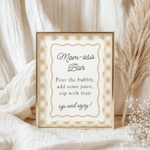 Gingham Goose Baby Shower Mimosa Bar Sign