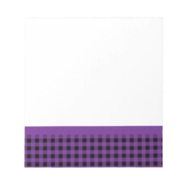 Gingham Grape and Black Notepad (Front)