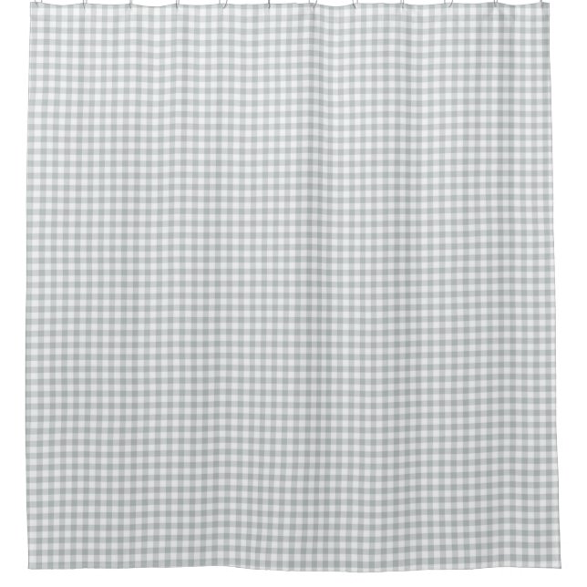 Gingham-Grey(c) Timeless-Decor_ Shower Curtain (Front)