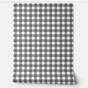 Gingham grey classic top choice wallpaper