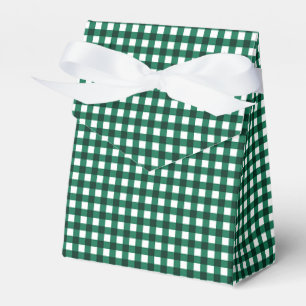 Gingham-Jade Green-Favour Box, Tent Favour Box