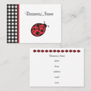 Gingham Ladybug Business Card