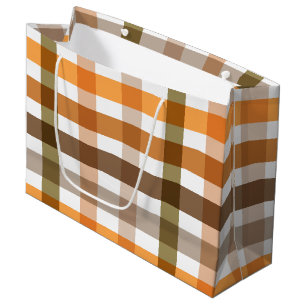 Gingham Large Gift Bag