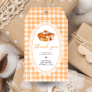 Gingham Little Cutie Pie Baby Shower Favour Tags