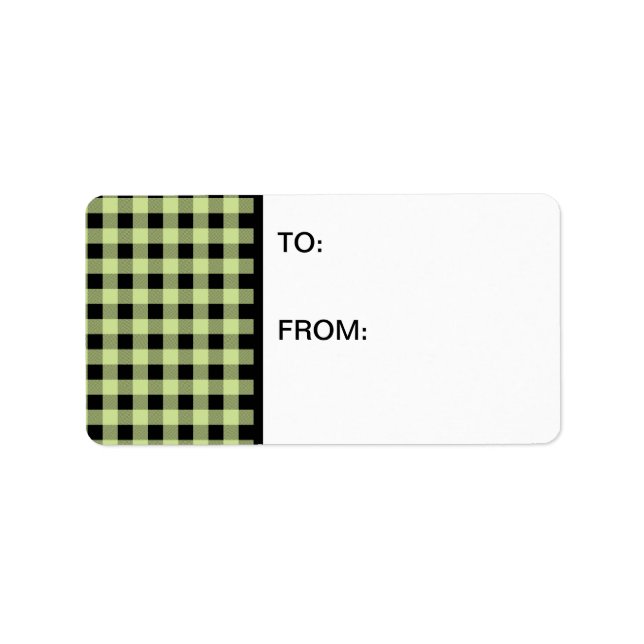 Gingham Mint and Black Label (Front)