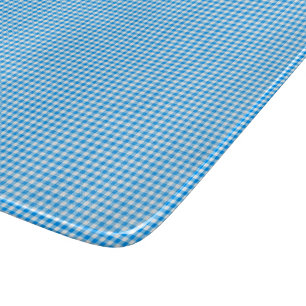 Gingham Pastel Blue-White-6x7 CUTTING BOARD