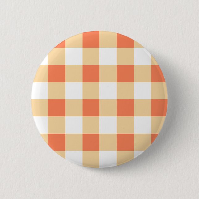Gingham Pattern 6 Cm Round Badge (Front)
