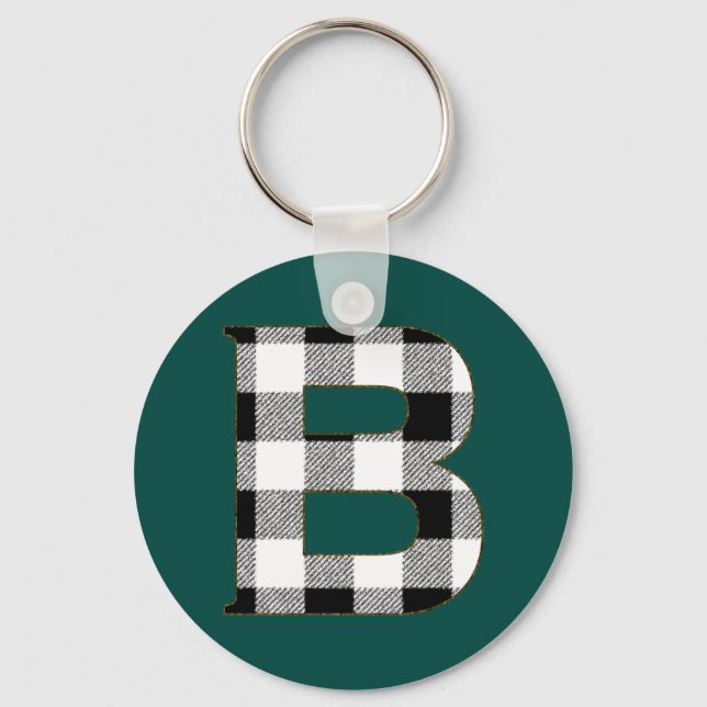 Gingham Pattern B Key Ring (Front)
