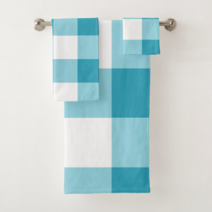 Gingham Pattern  Bath Towel Set