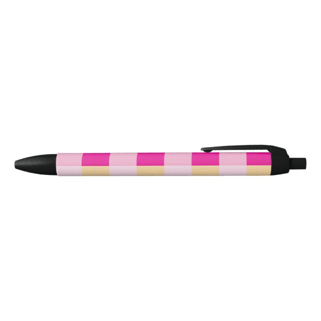 Gingham Pattern  Black Ink Pen (Top)
