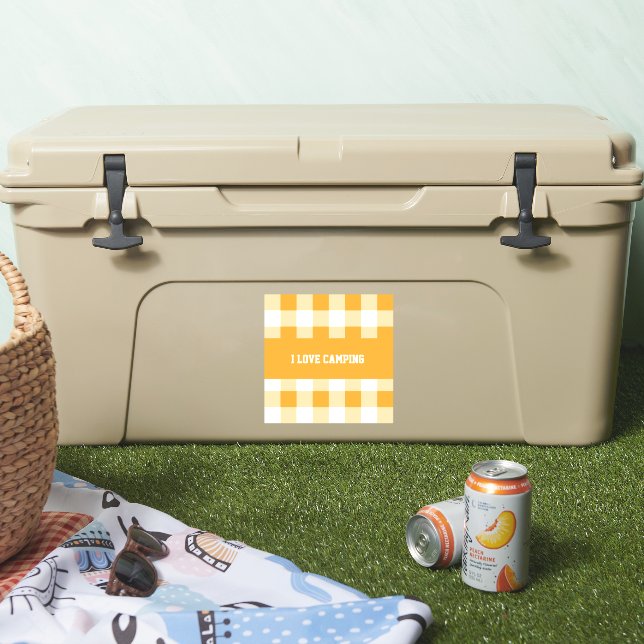 Gingham Pattern Button (Cooler)