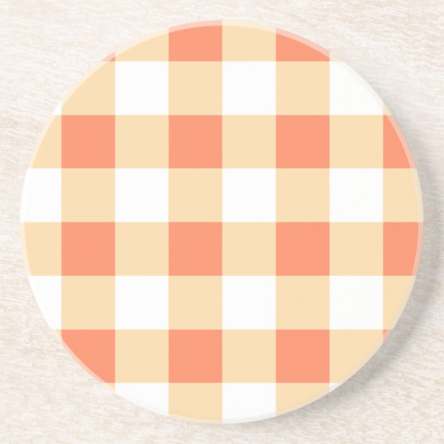 Gingham Pattern Coaster (Front)