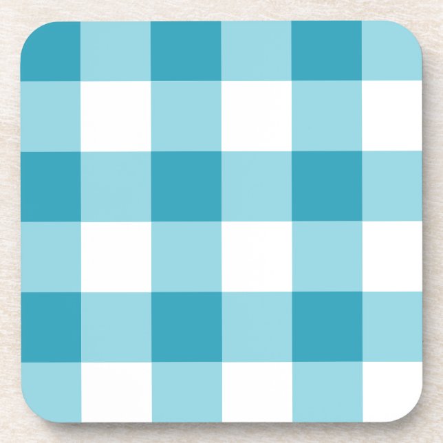 Gingham Pattern  Coaster (Front)