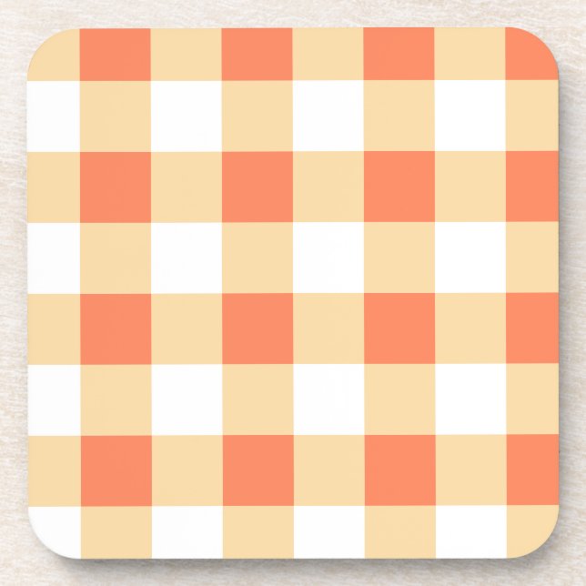Gingham Pattern Coaster (Front)