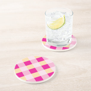 Gingham Pattern Coaster