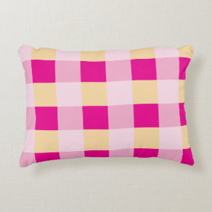 Gingham Pattern Decorative Cushion