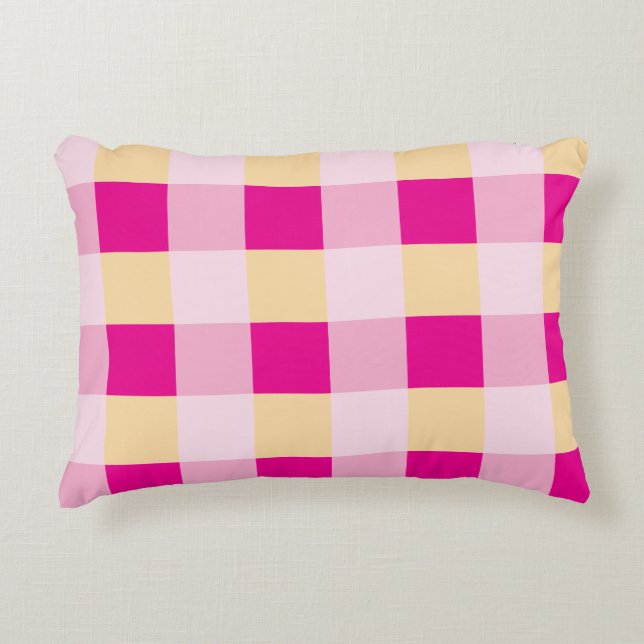 Gingham Pattern  Decorative Cushion (Front)