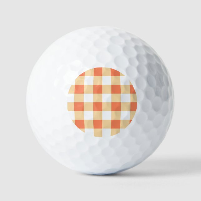 Gingham Pattern Golf Balls (Front)