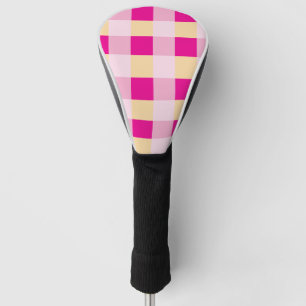Gingham Pattern Golf Head Cover