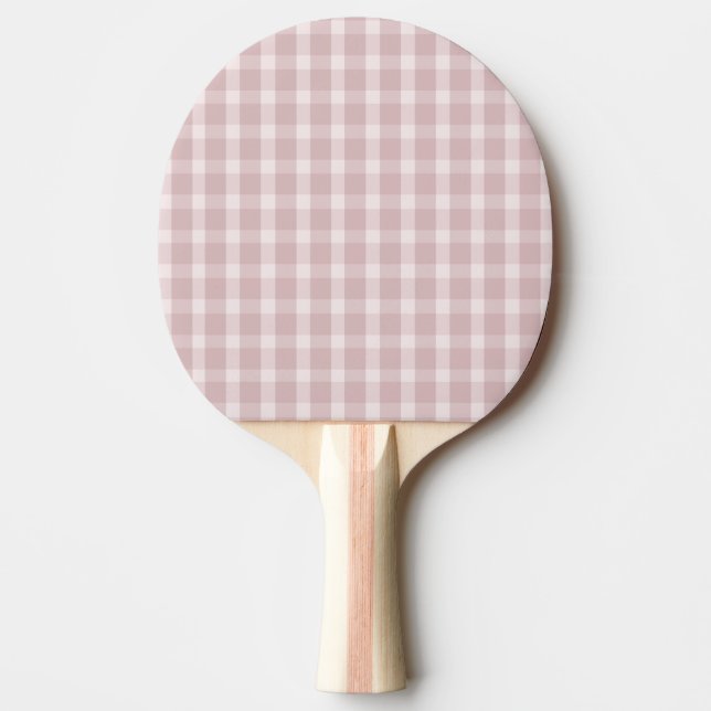 Gingham Pattern In Ballerina Preppy Pink Colours Ping Pong Paddle (Front)