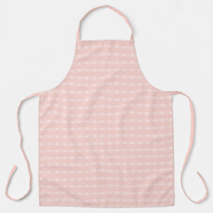 Gingham Pattern In Blush Pink And Pastel Peach Apron