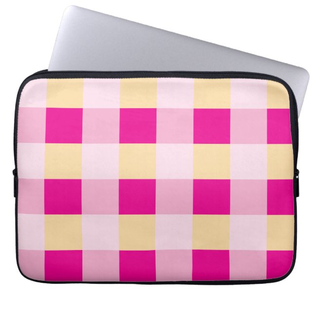 Gingham Pattern  Laptop Sleeve (Front)