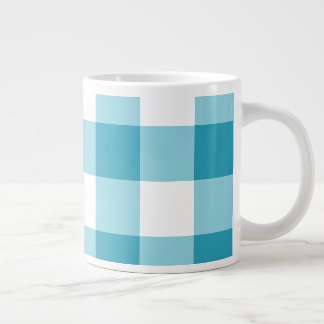 Gingham Pattern  Large Coffee Mug (Right)