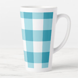Gingham Pattern Latte Mug