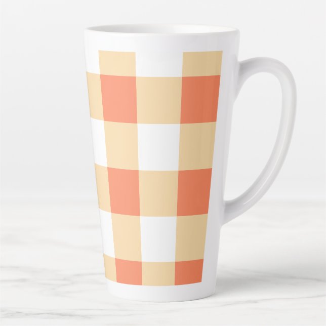 Gingham Pattern Latte Mug (Right)