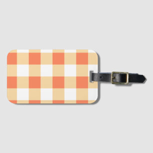 Gingham Pattern Luggage Tag