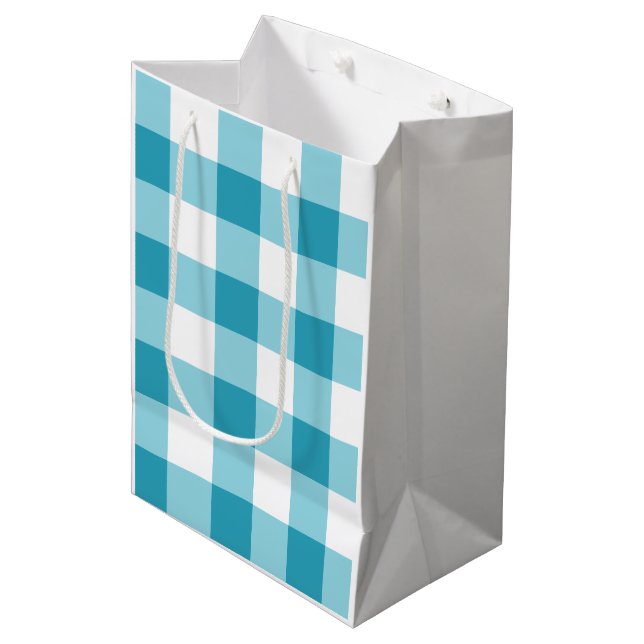Gingham Pattern  Medium Gift Bag (Front Angled)