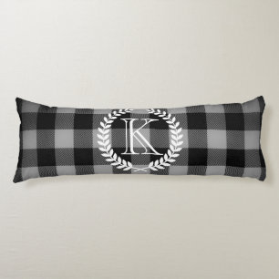 Gingham Pattern Monogram Body Cushion