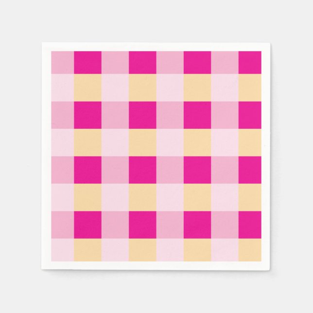 Gingham Pattern  Napkin (Front)