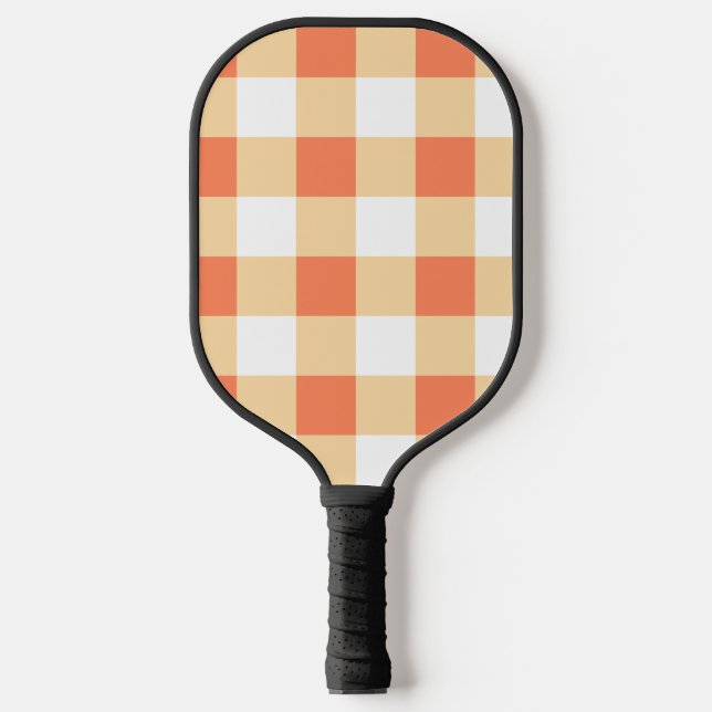 Gingham Pattern Pickleball Paddle (Front)