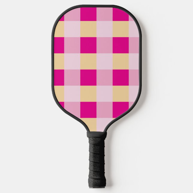 Gingham Pattern  Pickleball Paddle (Front)